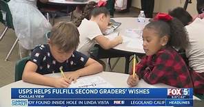 Second graders write letters to Santa, as part of USPS Operation Santa