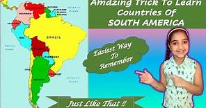 How to Learn Countries of South America | Easiest Trick to Memorize Countries of South America