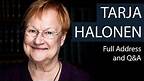 President Tarja Halonen | Full Address and Q&A | Oxford Union