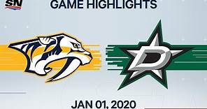 NHL Highlights | Predators vs. Stars - Jan. 1, 2020