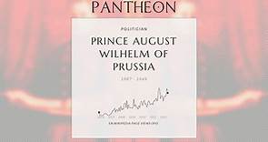 Prince August Wilhelm of Prussia Biography - German prince and Nazi (1887–1949)