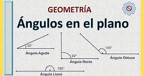 Ángulos en el plano, clasificación y descripción | Geometría ✔