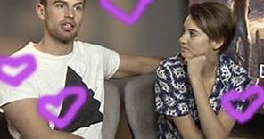 Theo James and Shailene Woodley talk practicing kissing on each other before filming Divergent
