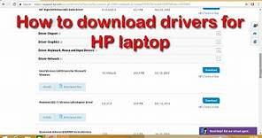 How to download drivers in your HP laptop computer