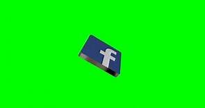 3D Facebook Logo Green Screen HD Free