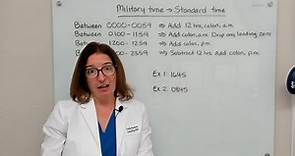 Converting Between Military and Standard Time - Dosage Calculation |@LevelUpRN