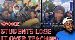 Woke Highschool Students RIOT Over Teacher Attending Pro Israel Rally Forcing Her Into Hiding!