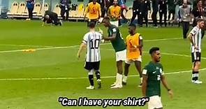 The moment Lionel Messi refuses to give his shirt to Saudi Arabian player Mohamed Kanno