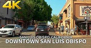 [4K] SAN LUIS OBISPO - Driving Downtown San Luis Obispo, California, USA, Travel, 4K UHD