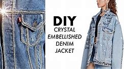 DIY: How To Make a CRYSTAL EMBELLISHED Denim Jacket! -By Orly Shani