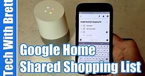 Google Home Shared Shopping List | Google Keep