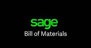 Sage 200 Bill of Materials