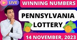 Pennsylvania Evening Lottery Draw Results - Nov 14 2023 - Pick 2 - Pick 3 - Pick 4 & 5 - Powerball