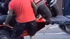 RAW VIDEO: Two thieves were caught on camera stealing a riding lawnmower from a Lowe's in California. | WBFF FOX 45