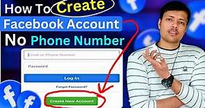 How To Create New Facebook Account Without Phone Number || Create Fb Account With Gmail Or Email