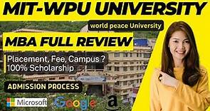 MIT WPU Pune MBA Full Review - Placement, Fees , Campus Tour JEE Mains 2023 Admission Process