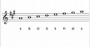 A Major Scale and Key Signature - The Key of A Major