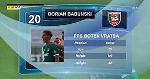 Dorian Babunski / PFC Botev Vratsa / Skills & Goals / 2021