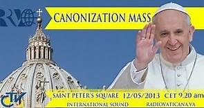 Mass for the Canonization of three Blessed