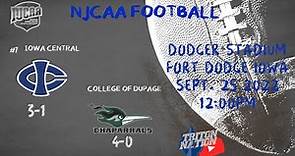 Iowa Central Football: Tritons vs College of DuPage Chaparrals