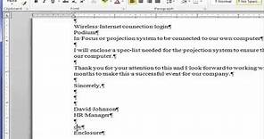 Creating a Block Style Business Letter