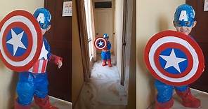 Disfraz de Capitán América con reciclaje ♻⭐😃