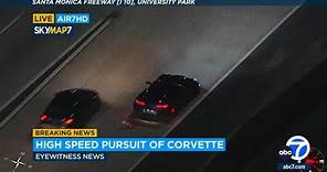 CHASE: Authorities chase Corvette at high speeds through Los Angeles