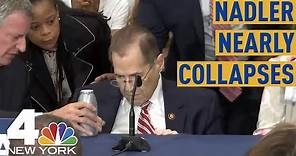 House Judiciary Chairman Jerry Nadler Nearly Collapses at NYC Appearance | NBC New York