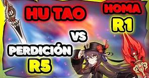 HU TAO 👻 Perdicion del DRAGON R5 vs HOMA R1 - Genshin Impact Español