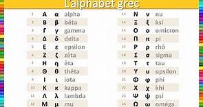 Apprendre l'alphabet grec