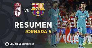 Resumen de Granada CF vs FC Barcelona (2-0)