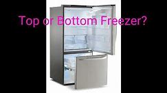 Top or bottom freezer considerations