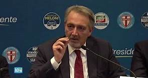 Roma, conferenza stampa del candidato alla presidenza della Regione Lazio, Francesco Rocca [DIRETTA]