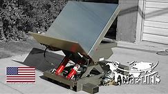 Air Powered Scissor Lift & Tilt with Fork Pockets | 4,000 Pound Capacity