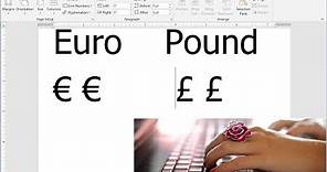 Easy Keyboard Shortcut key to Insert Euro & Pounds Symbols