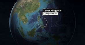 Animated map shows epicentre of Philippines 6.4 quake