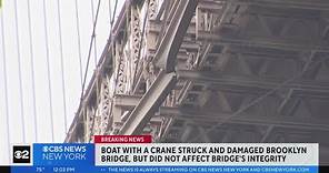 Barge hits side of Brooklyn Bridge