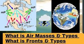 Air Masses and Fronts | Complete Lecture in Hindi/Urdu | Geography | Climate | Physical Geography |