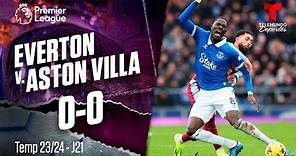 Highlights & Goles: Everton v. Aston Villa 0-0 | Premier League | Telemundo Deportes