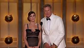 Will Ferrell & Kristen Wiig Present Best Male Actor – Motion Picture – Musical/Comedy [81st Annual Golden Globes]