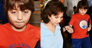 Srk Son Abram Khan Alone With His Real Mother In Bandra