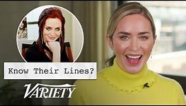 Does Emily Blunt Know Her Lines From Her Most Famous Movies?
