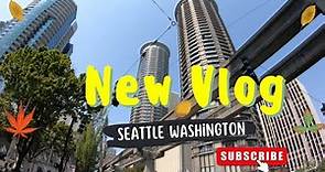 Walk Tour 4K, Downtown to Seattle Center, Seattle, Washington, USA
