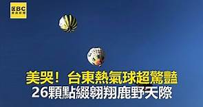 美哭！台東熱氣球超驚豔 26顆點綴翱翔鹿野天際
