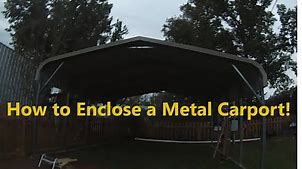 Turn Metal Carport Into a Garage DIY