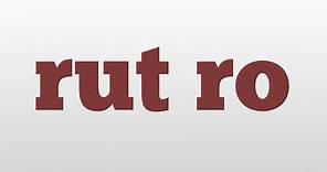 rut ro meaning and pronunciation