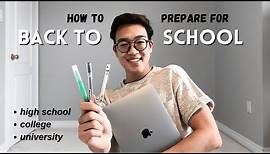 how to prepare for BACK TO SCHOOL - high school, college, university *with online school tips*