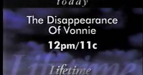 Lifetime TV The Disappearance of Vonnie Promo