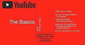 How to Share and Embed YouTube Videos and Live Streams