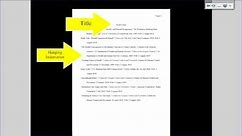 MLA Tutorial #3: Works Cited Page Formatting